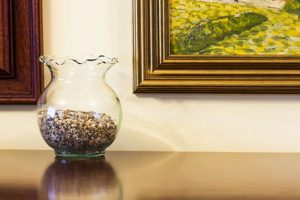 Vase with small stones — Stock Photo, Image