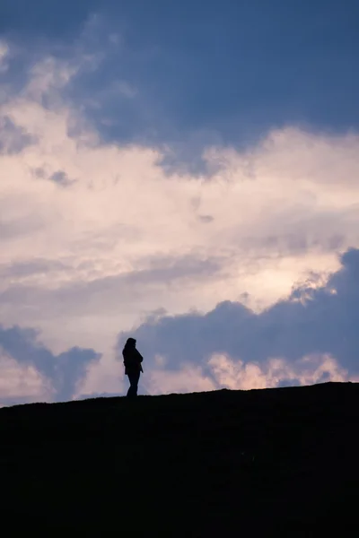 Silhouette della donna — Foto Stock