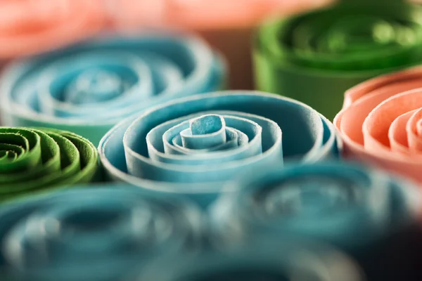 Bild av färgat papper spiraler — Stockfoto