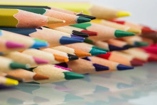 Group of sharp colored pencils — Stock Photo, Image