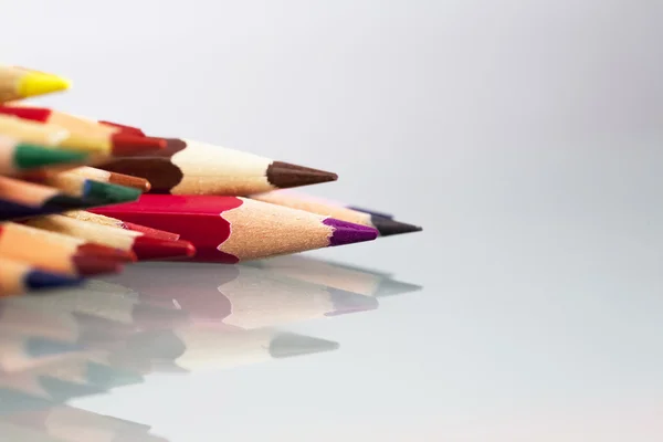 Group of sharp colored pencils — Stock Photo, Image