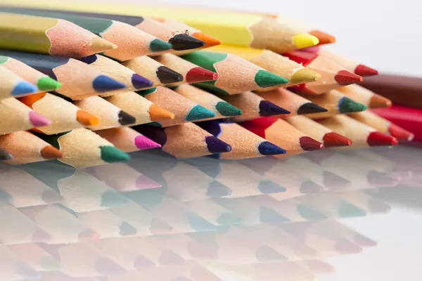 Group of sharp colored pencils — Stock Photo, Image