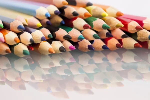 Group of sharp colored pencils — Stock Photo, Image