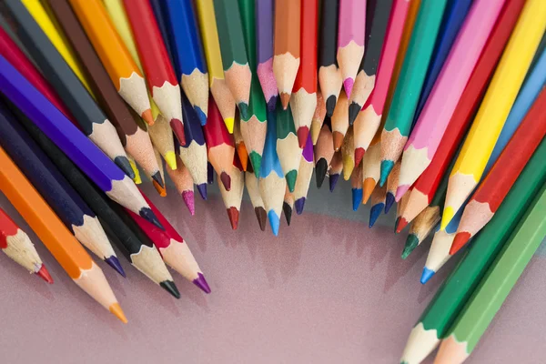 Group of sharp colored pencils — Stock Photo, Image