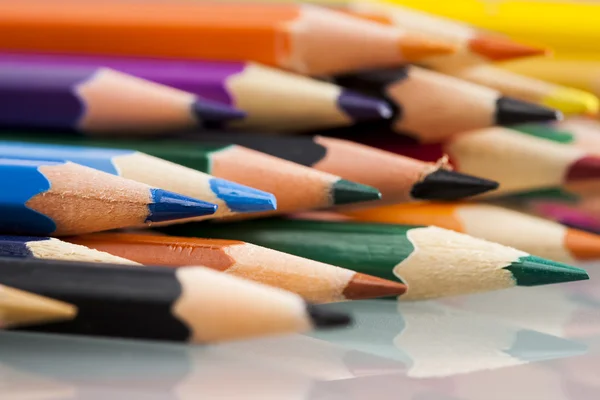 Group of sharp colored pencils — Stock Photo, Image