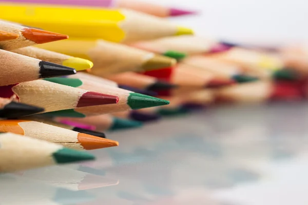 Keskin renkli kalemler grubu — Stok fotoğraf