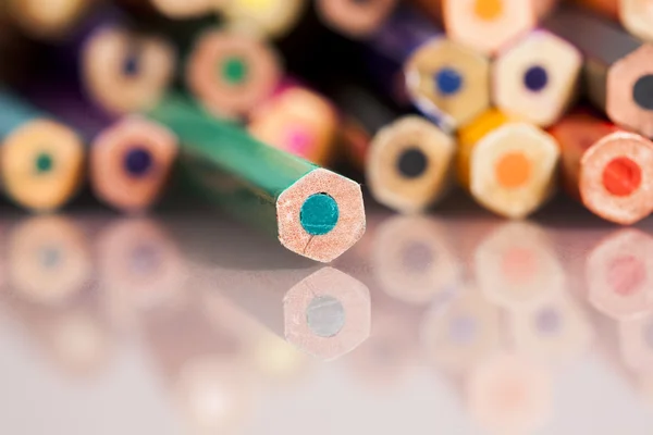 Group of pointless colored pencils — Stock Photo, Image