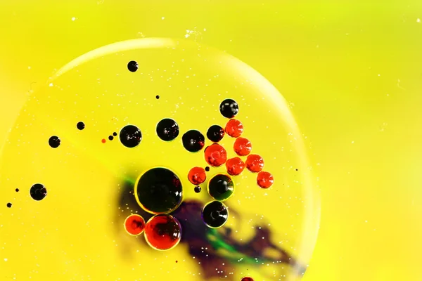 Colorful composition with oil, water and ink — Stock Photo, Image