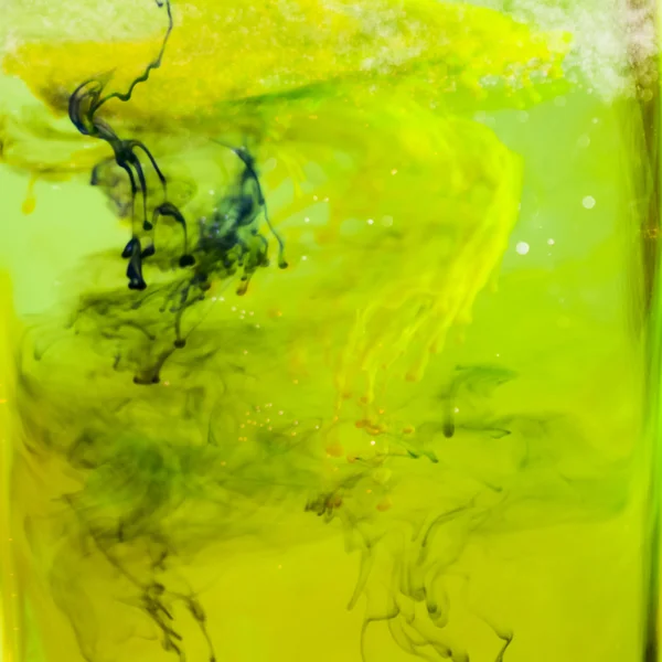 Barevné složení s olejem, vodou a inkoustu — Stock fotografie