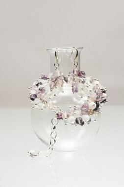 florit ve yeşim değerli taşlar gümüş bilezik