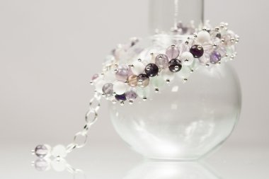 florit ve yeşim değerli taşlar gümüş bilezik