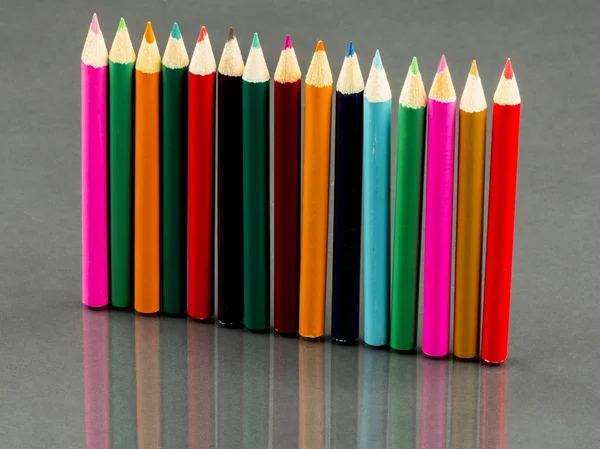 Group of sharp colored pencils — Stock Photo, Image