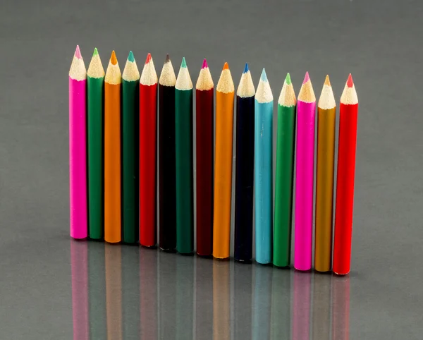 Group of sharp colored pencils — Stock Photo, Image