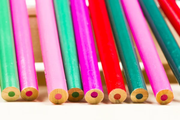 Group of pointless colored pencils — Stock Photo, Image