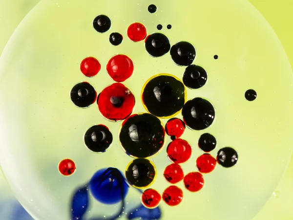 Kolorowy kompozycja z oliwą, wodą i atrament — Zdjęcie stockowe