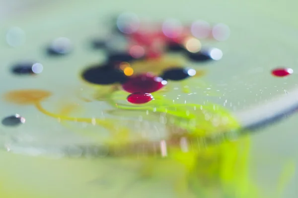 Colorful composition with oil, water and ink — Stock Photo, Image