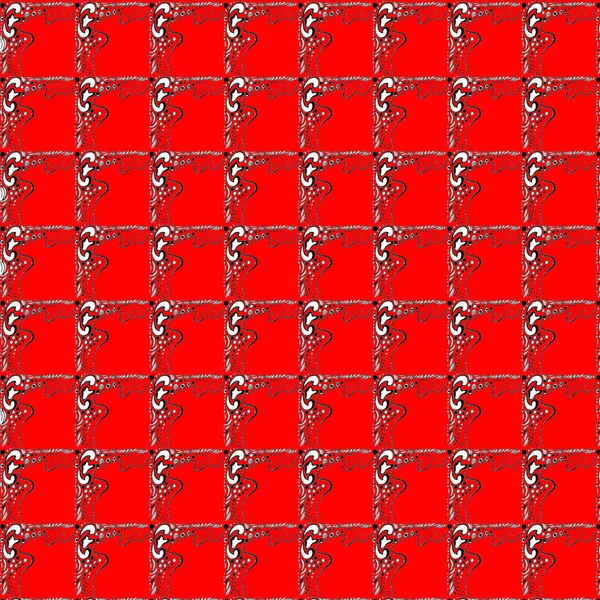 Patrón ornamental con fondo rojo —  Fotos de Stock