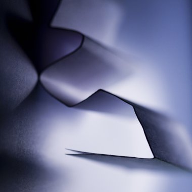 Mavi kağıdın soyut arkaplanı