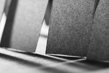 siyah kağıt şekil ve gölgeler