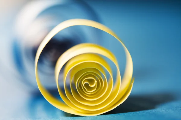Makro, streszczenie, tło obrazu kolorowego papieru spirale na tło — Zdjęcie stockowe