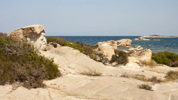 Dettagli di acqua e rocce - Mar Egeo, Grecia — Foto Stock