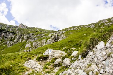 Romanya 'daki Güney Karpatlar' ın bir parçası olan Bucegi Dağları 'ndan manzara