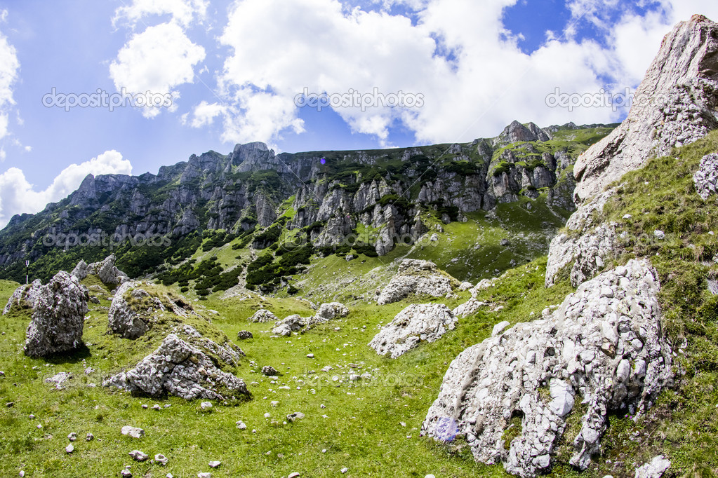 Landscape from Bucegi Mountains, part of Southern Carpathians in Romania