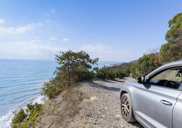 Araba toprak orman yolunda ilerliyor..