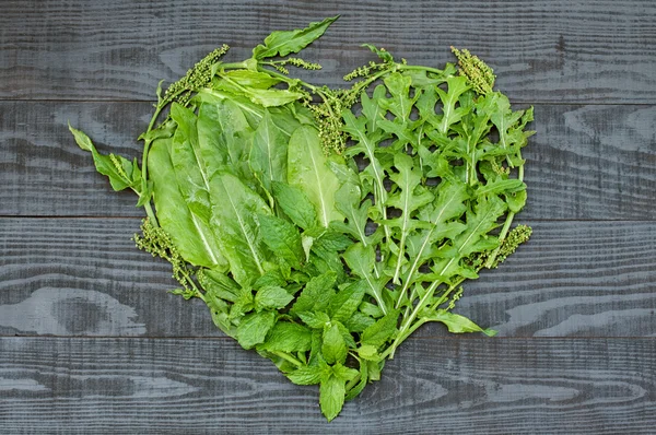 Um coração de verde diferente — Fotografia de Stock