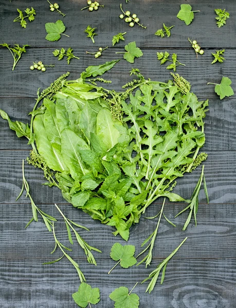 Coração de vitamina verde — Fotografia de Stock