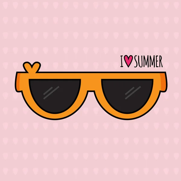 Fondo de verano. Gafas de sol. Vector . — Archivo Imágenes Vectoriales