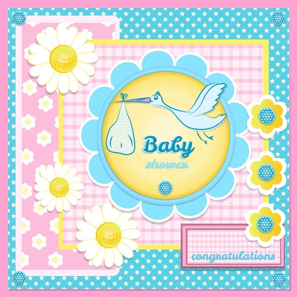 Baby arrival card — Stock Vector
