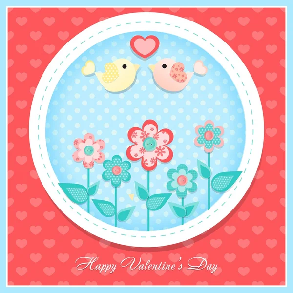 Tarjeta de felicitación del día de San Valentín — Vector de stock