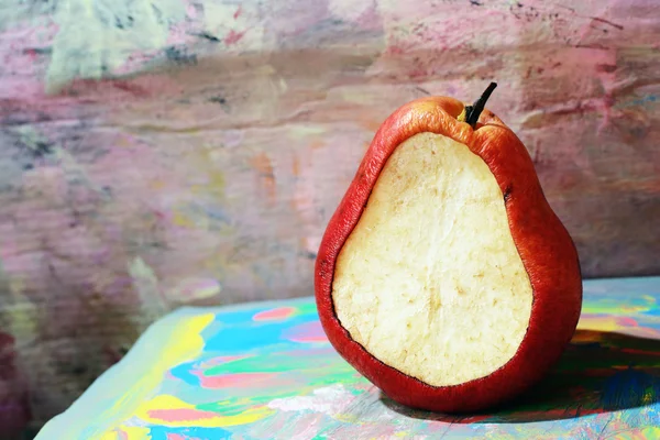 Peace of a red pear. — Stock Photo, Image