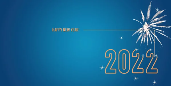 Feliz Año Nuevo 2022 Tarjeta Felicitación — Foto de Stock