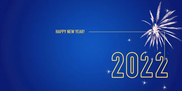 Feliz Año Nuevo 2022 Tarjeta Felicitación —  Fotos de Stock