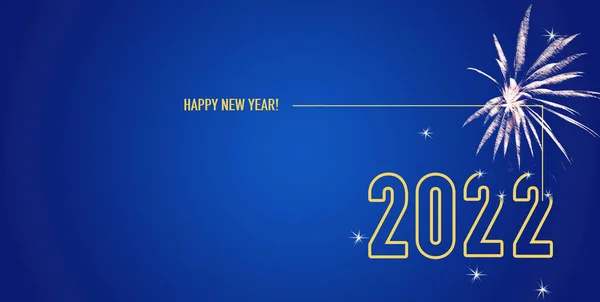 Feliz Año Nuevo 2022 Tarjeta Felicitación — Foto de Stock