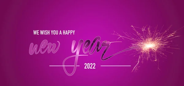 Feliz Ano Novo 2022 Cartão Saudação — Fotografia de Stock