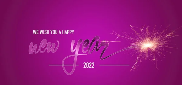 Mutlu yıllar 2022 tebrik kartı.