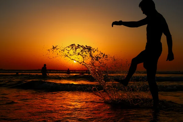 Silueta en verano — Foto de Stock