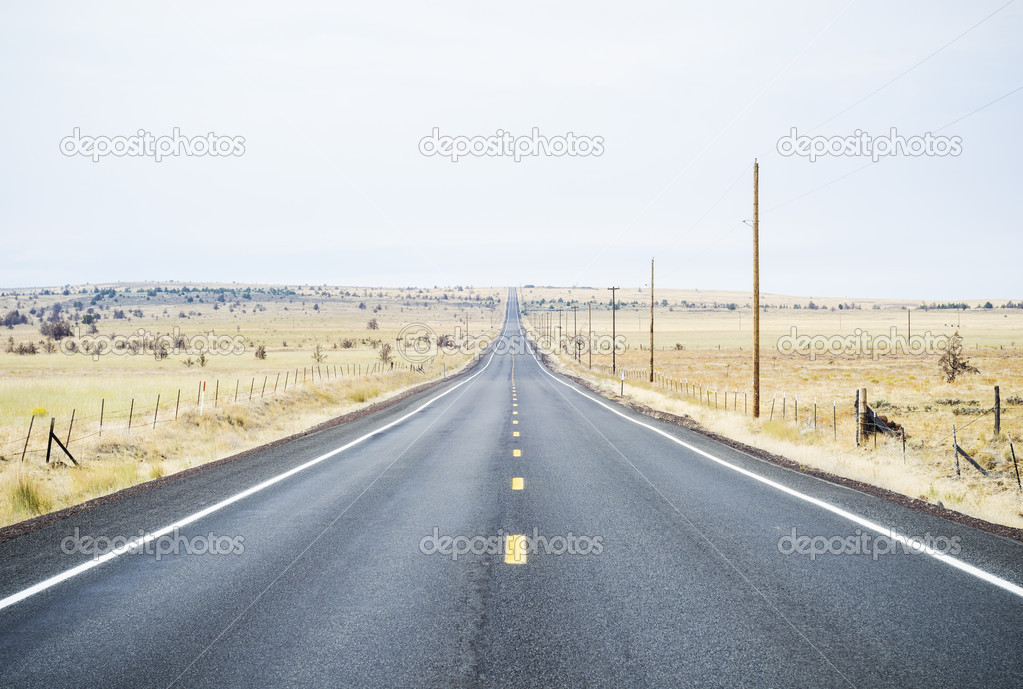 Highway through a desert