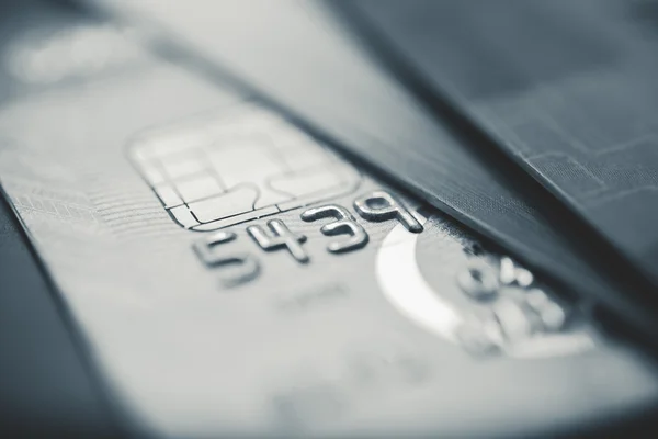 Credit cards up close — Stock Photo, Image