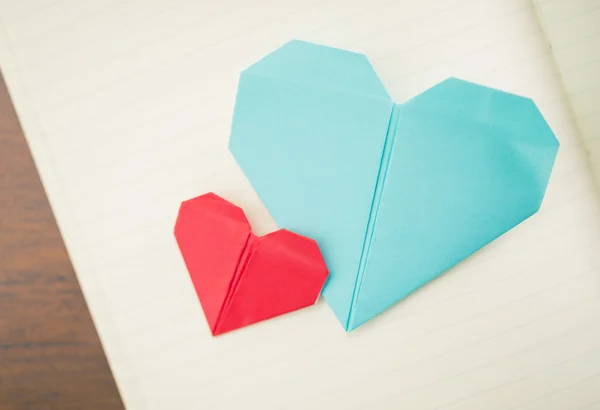 Origami hearts — Stock Photo, Image