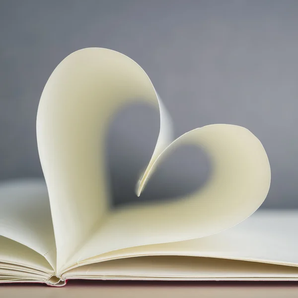 Heart made from books pages — Stock Photo, Image