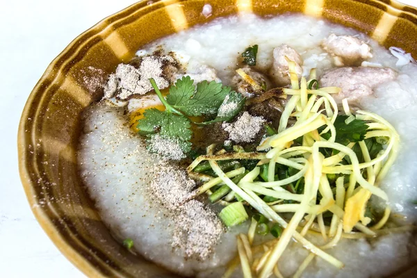 世紀の卵粥、中華料理 — ストック写真