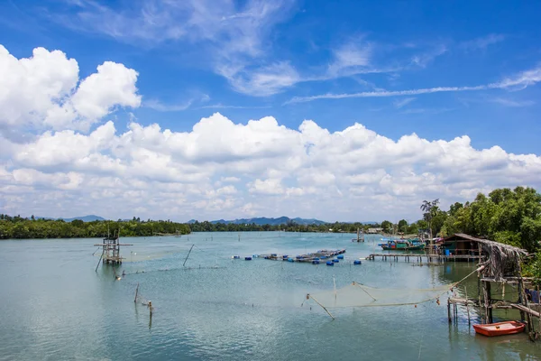 Marine fish farming in the south of Thailand — Stock Photo, Image