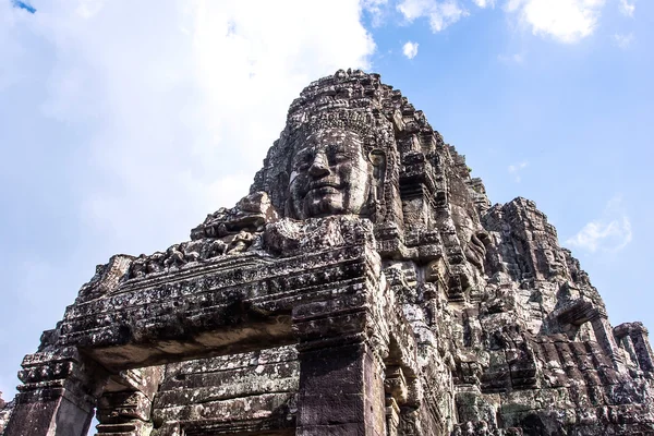 Face towers of Buddha in Bayon temple — Stock Photo, Image