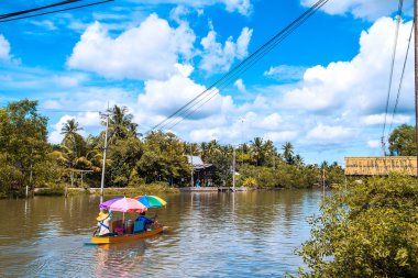 amphawa yüzen Pazar. çok ünlü Pazar yakın bangkok, thaila