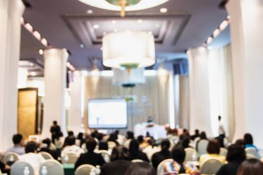 İnsanlar toplantı konferans seminer bulanık arka plan.
