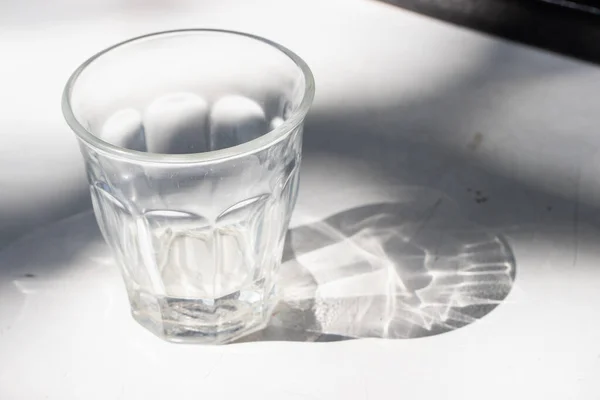 Glass Water White Table — Stock Photo, Image